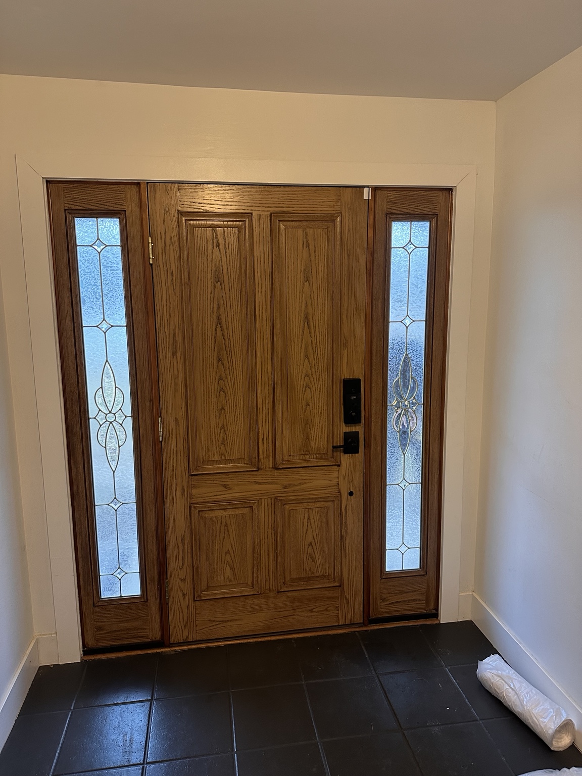 Finished entry door